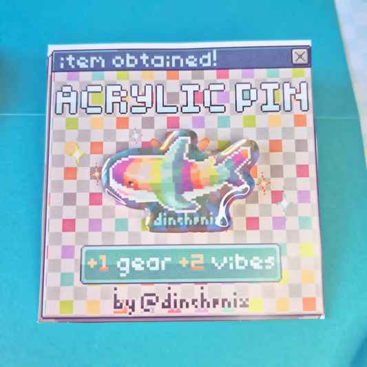 Acrylic Pin: Rainbow Blåhaj