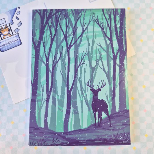 Print A6: Winter Deer