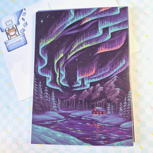 Print A6: Winter Northern Lights