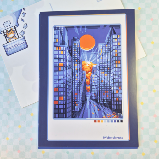 Print A6: Polaroid Sunset in the City