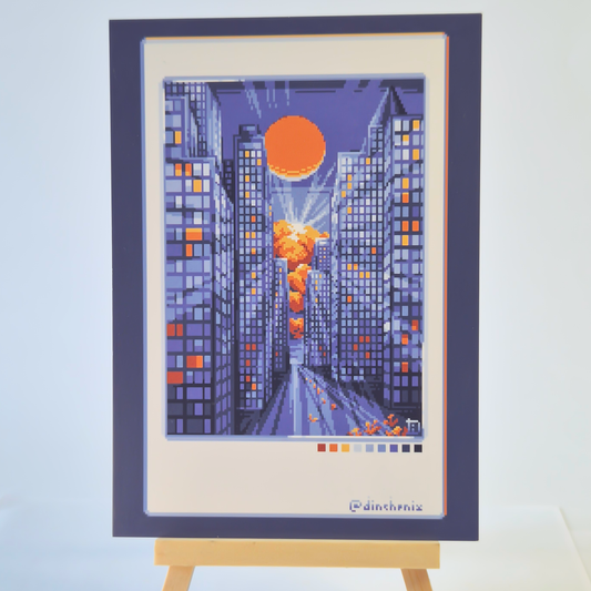 Print A6: Polaroid Sunset in the City
