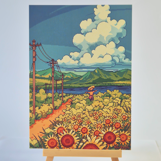 Print A6: Summer Sunflower Field