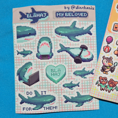 Stickersheet: Blåhaj