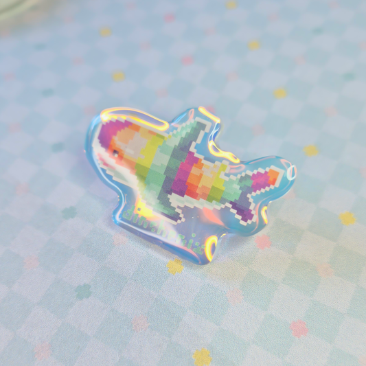 Acrylic Pin: Rainbow Blåhaj