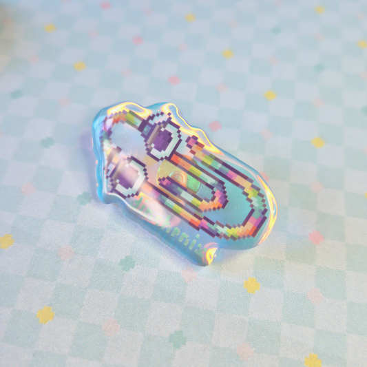 Acrylic Pin: Rainbow Clippy