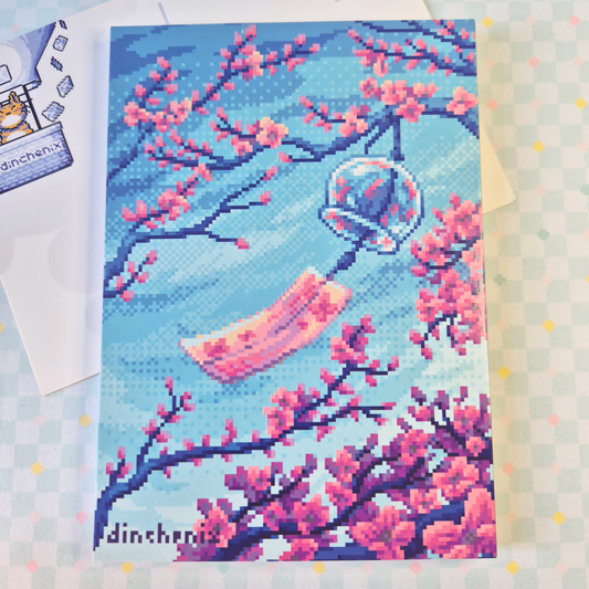 Print A6: Spring Blossom Windchime