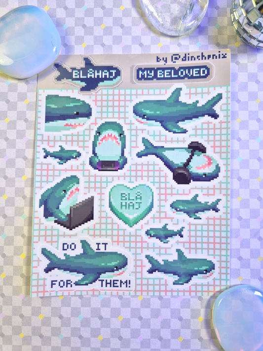 Stickersheet: Blåhaj
