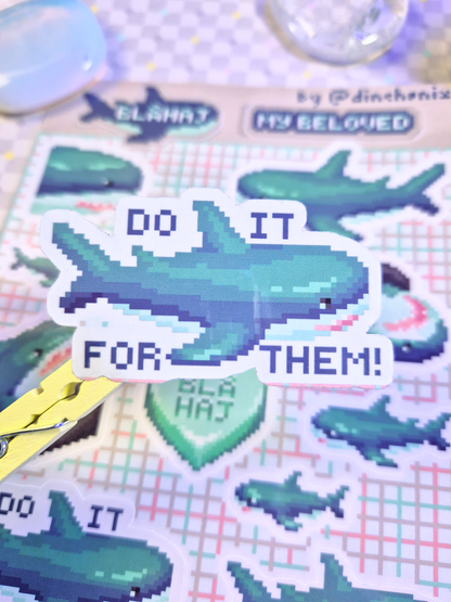 Stickersheet: Blåhaj