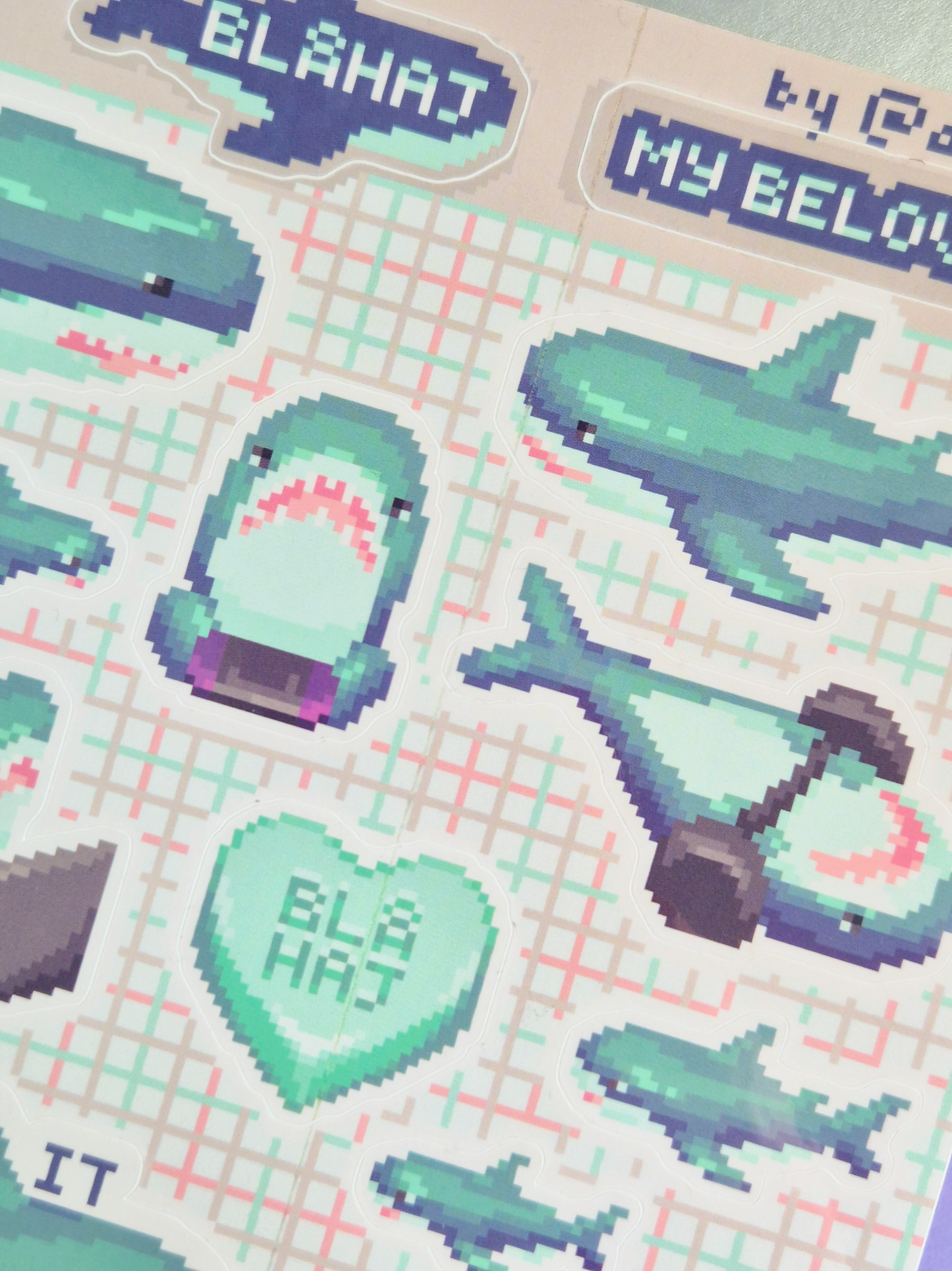 B-grade Stickersheet: Blåhaj
