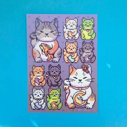 Print A6 Set: Cat, Cat, Duck