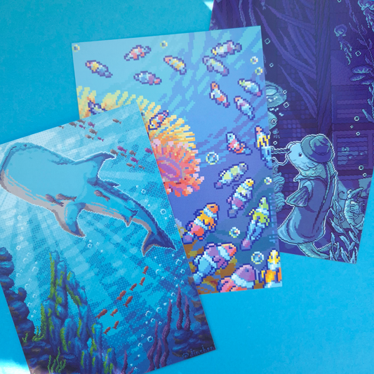 Print A6 Set: Fish